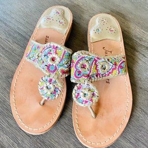 Jack Rogers Dania Florial Paisley print sandals